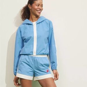 Prince Light Blue and White Hooded Jacket and Shorts